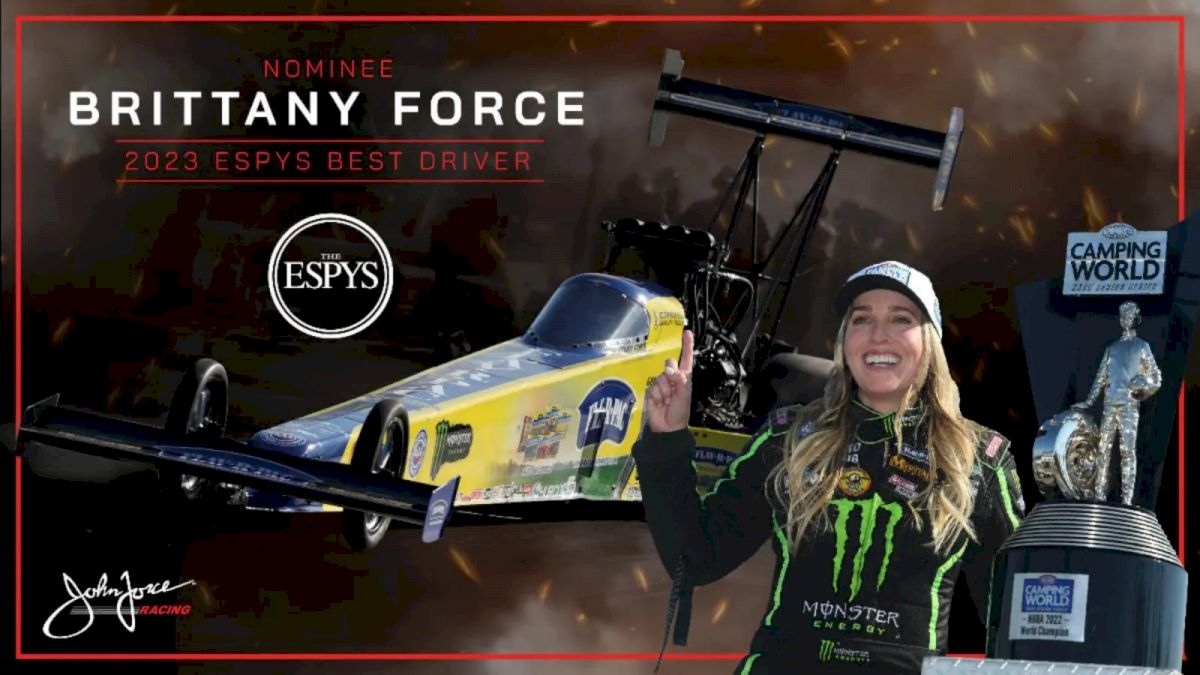 Brittany Force Nominated For ESPN ESPY's Best Driver Award