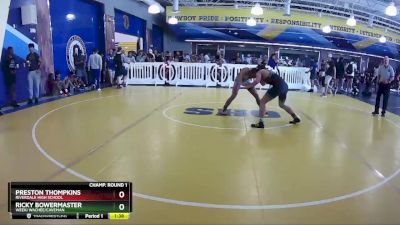 138 lbs Champ. Round 1 - Preston Thompkins, Riverdale High School vs Ricky Bowermaster, Weeki Wachee/caveman