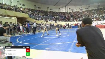 128 lbs Round Of 32 - Emiliano Zapata, Santa Fe South vs Walker Wedel, Norman North