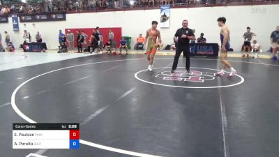 67 kg Consolation - Elijah Paulson, Pinnacle Wrestling Club vs Alec Peralta, Southern Illinois Regional Training Center