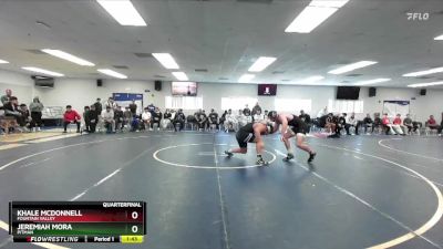 215 lbs Quarterfinal - Khale McDonnell, Fountain Valley vs Jeremiah Mora, Pitman