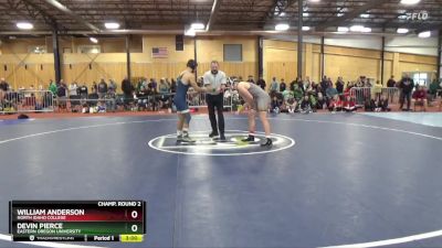 174 lbs Champ. Round 2 - Devin Pierce, Eastern Oregon University vs William Anderson, North Idaho College