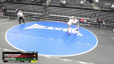 288 lbs 1st Place Match - Gaige Smith, Layton High School vs Preston McGuire, Bountiful High School