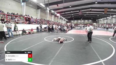 73 lbs Consolation - Aj Gonzalez, Savage House WC vs Brycen Behil ...