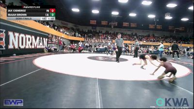 55 lbs Semifinal - Jax Cisneroz, Powerhouse Wrestling vs Isaiah Brown, Elgin Wrestling