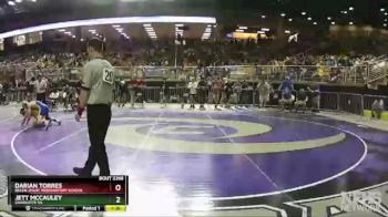 2A 182 lbs Cons. Round 2 - Jett McCauley, Charlotte Hs vs Darian Torres, Belen Jesuit Preparatory School