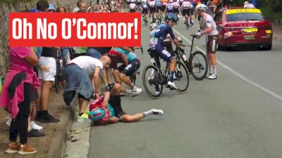 Ben O'Connor CRASH Near Finish Stage 2 Tour