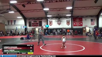 3 lbs Quarterfinal - Joseph Howard, Mount Pleasant Wrestling Club vs Owen Weese, Camp Point Youth Wrestling