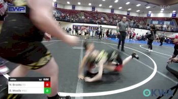 49 lbs Rr Rnd 2 - Noah Brooks, Comanche Takedown Club vs Brastin Woods, Tecumseh Youth Wrestling