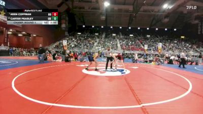 2A-150 lbs Champ. Round 1 - Keen Coffman, Niobrara County vs Carter Peasley, Greybull/Riverside