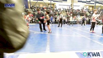 55 lbs 3rd Place - Mateo Sierra, OKC Saints Wrestling vs Maddox Harris, Oklahoma Wrestling Academy