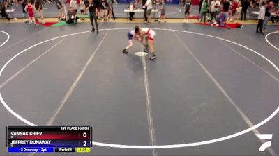 106 lbs 1st Place Match - Vannak Khiev, IL vs Jeffrey Dunaway, IL