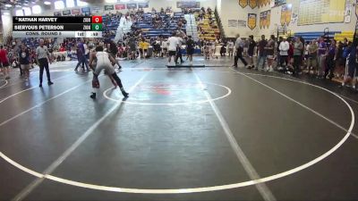 126 lbs Cons. Round 5 - Sieryous Peterson, Heritage WC vs Nathan Harvey, Middleburg