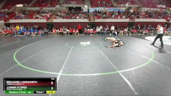 120 lbs Quarters & 1st Wb (16 Team) - Benjamin Longworth, Lubbock Cooper vs Corbin Flores, Frisco Centennial