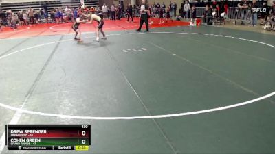 130 lbs Quarterfinals (8 Team) - Drew Sprenger, Springfield vs Cohen Green, Grand Rapids