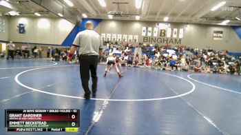 92 lbs 1st Place Match - Emmett Beckstead, Sanderson Wrestling Academy vs Grant Gardiner, Uintah Jr High Wrestling