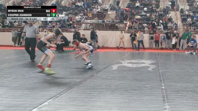 85_B lbs Round Of 32 - Byron Rice, Hickory vs Cooper Johnson, Flb
