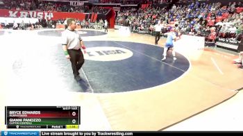 1A 144 lbs Quarterfinal - Bryce Edwards, Murphysboro vs Gianni Panozzo, Clifton (Central)