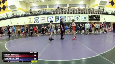 110 lbs Quarterfinal - Brody Koselke, Region Wrestling Academy vs Landen McCrae, Center Grove Wrestling Club