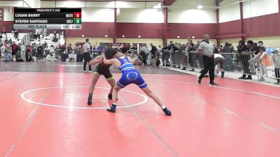 120 lbs 3rd Place - Logan Barry, Mayo Quanchi vs Steven Santiago, Holyoke High School