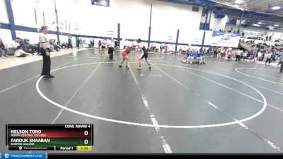 285 lbs Cons. Round 4 - Nelson Toro, North Central College vs Farouk Shaaban, Harper College