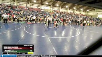 130 lbs Quarterfinal - Brendon Jacobs, Mountain Ridge Youth Wrestling vs Orion Raza, Cougar Wrestling Club