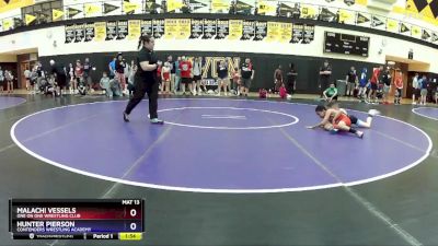 87 lbs Semifinal - Malachi Vessels, One On One Wrestling Club vs Hunter Pierson, Contenders Wrestling Academy