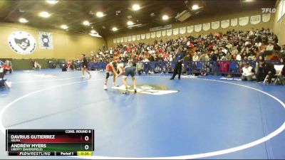 138 lbs Cons. Round 8 - Davrius Gutierrez, Selma vs Andrew Myers, Liberty (Bakersfield)