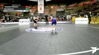 Intermediate Boys - 71 lbs Cons. Round 3 - Radamir Semionov vs Gor Sirunyan