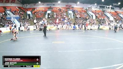 52 lbs Quarterfinal - Dominic Flores, Cory Clark Wrestling Club vs Jase Bayles, Kodiak Attack