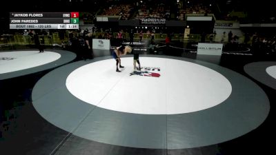 120 lbs Champ. Rd Of 32 - John Paredes, South Hills High School Wrestling vs Jaykob Flores, Evergreen Valley Wrestling Club