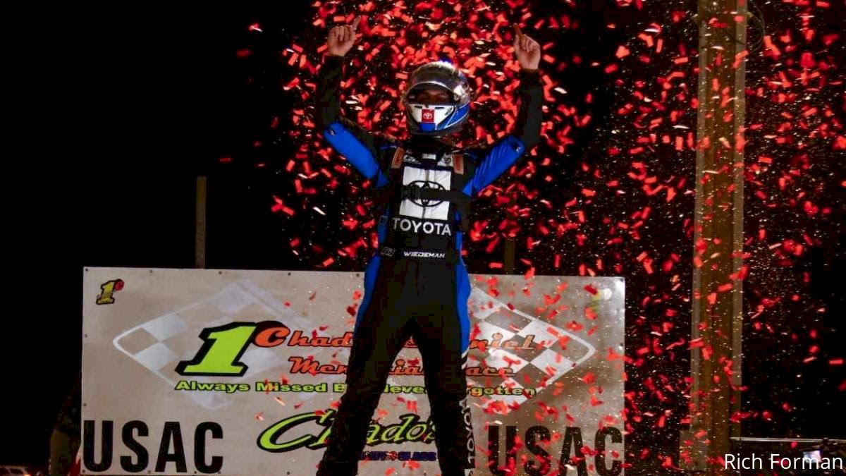 Bryant Wiedeman Earns First Career USAC Midget Win In His Home State
