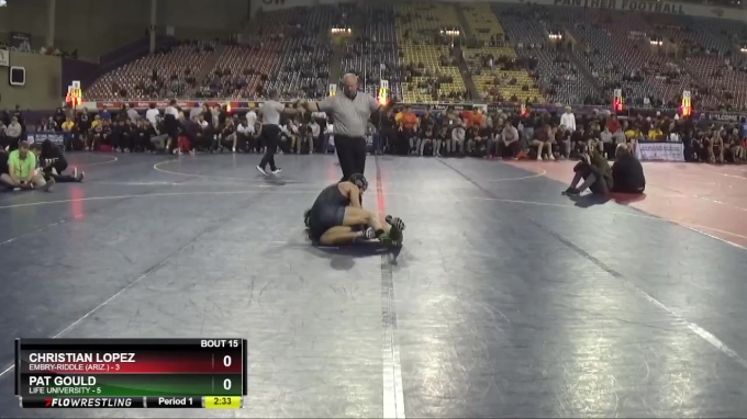 141 lbs Quarters & 1st Wb (16 Team) - Christian Lopez, Embry-Riddle ...
