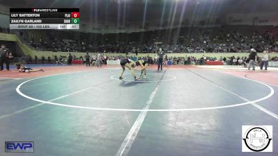 105 lbs Consi Of 8 #2 - Lily Batterton, Plainview JH vs Zailyn Garland, Sand Springs Jr High