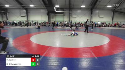 45 lbs Rr Rnd 3 - Mason Karr, Roundtree Black vs Grant Gillhouse, Storm Wrestling Center White