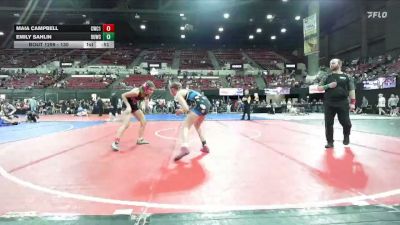 130 lbs Cons. Semi - Emily Sahlin, Mat Demon Wrestling Club vs Maia Campbell, Fort Benton Longhorn Wrestling