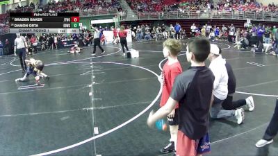 80 lbs Champ. Round 1 - Braden Baker, Junior Titans Wrestling Club vs Damon Orta, East Butler Wrestling Club