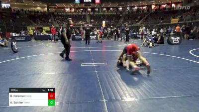 117 lbs 3rd Place - Brody Coleman, Boyertown vs Aiden Schlier, Tamaqua