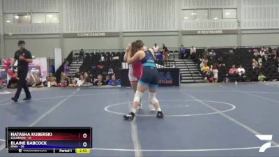 200 lbs Round 2 (8 Team) - Natasha Kuberski, Colorado vs Elaine Babcock, Iowa