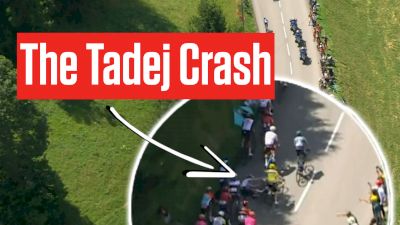 Tadej Pogacar HITS THE DECK In Crash Stage 17