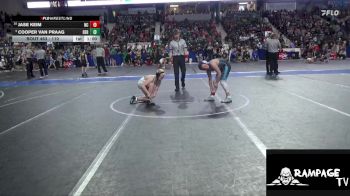 110 lbs Semifinal - Cooper Van Praag, Derby vs Jase Keim, Nemaha County