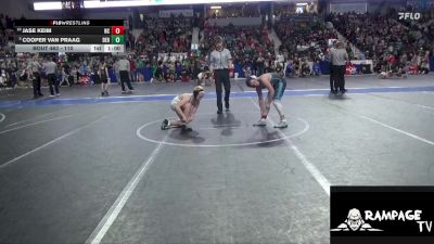 110 lbs Semifinal - Cooper Van Praag, Derby vs Jase Keim, Nemaha County