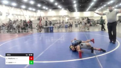 46 lbs 3rd Place - John Watkins, Dog Pound WC vs Isaiah Lopez, Black Fox Wrestling Academy