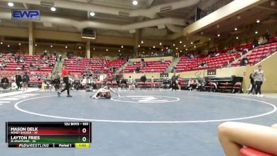 100 lbs Cons. Round 4 - Mason Delk, Honey Badger vs Layton Fries, GI Grapplers