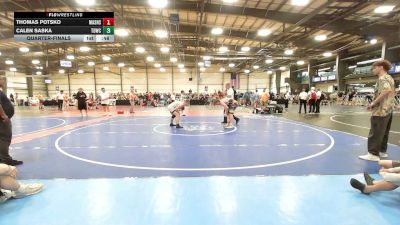 154 lbs Quarterfinal - Thomas Potsko, Mat Assassins Black - MS vs Calen Saska, TDWC Maniacs Blue - MS