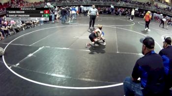 75 lbs Champ. Round 2 - Oakley Paustian, Junior Eagles vs Kaine Reicks, Amherst Wrestling Club