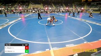 92 lbs Quarterfinal - Kaicen Akpan, Rhodes Supreme Avengers vs Maddox Moore, Oklahoma Wrestling Academy