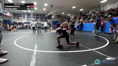 67 lbs Rr Rnd 2 - Alphonso Muhale, Husky Wrestling Club vs Brayden Webb, Harrah Little League Wrestling