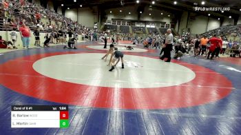 85 lbs Consi Of 8 #1 - Benjamin Barlow, Woodland Wrestling vs Luke Martin, Cambridge Bears Youth Wrestling