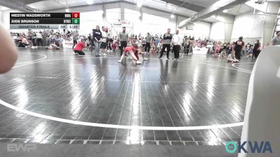 84 lbs Quarterfinal - Westin Wadsworth, Morris Wrestling Association vs Jude Brunson, Hilldale Youth Wrestling Club